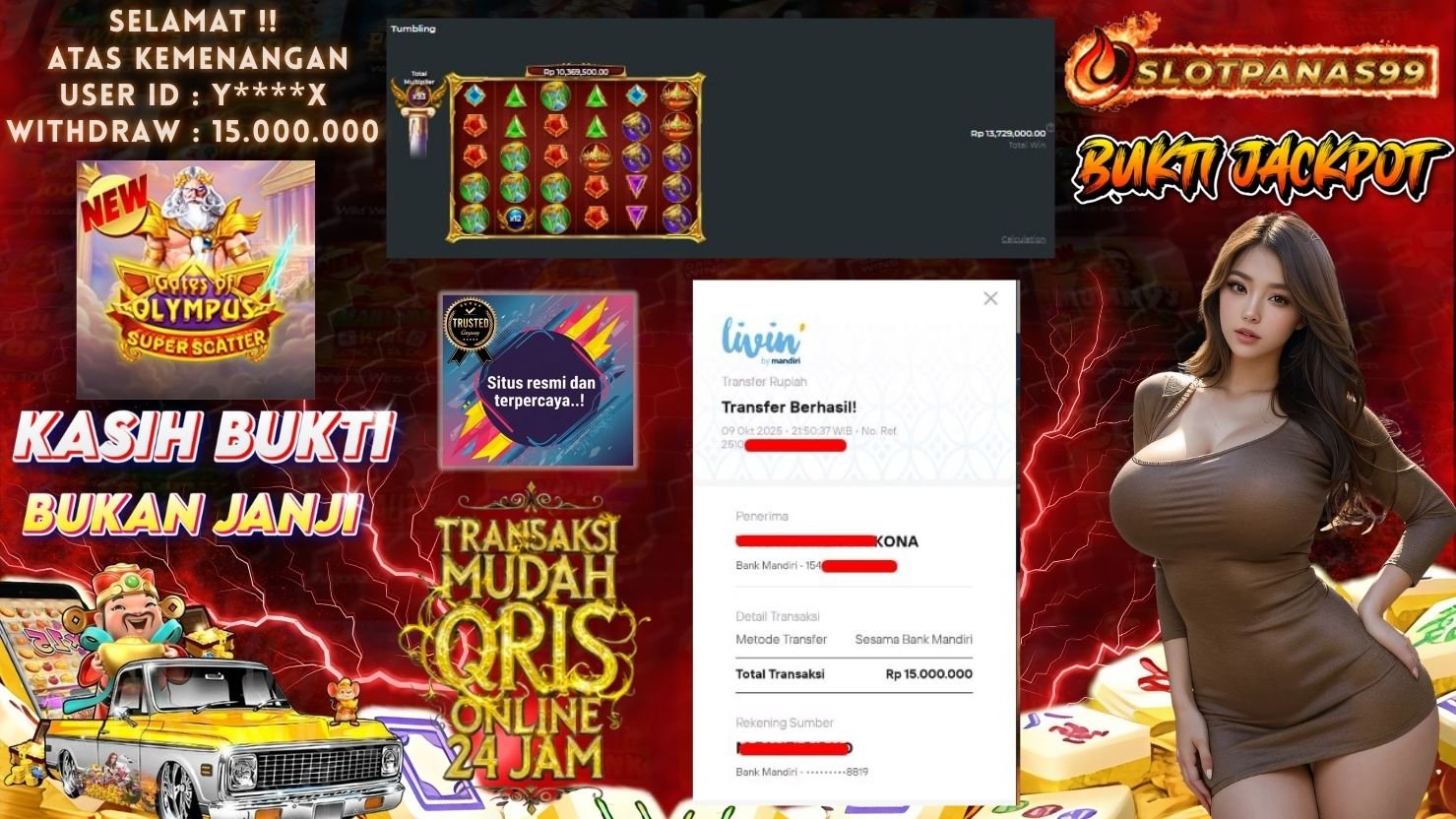 SLOTPANAS99 JACKPOT SLOT GATES OF OLYMPUS SUPER SCATTER